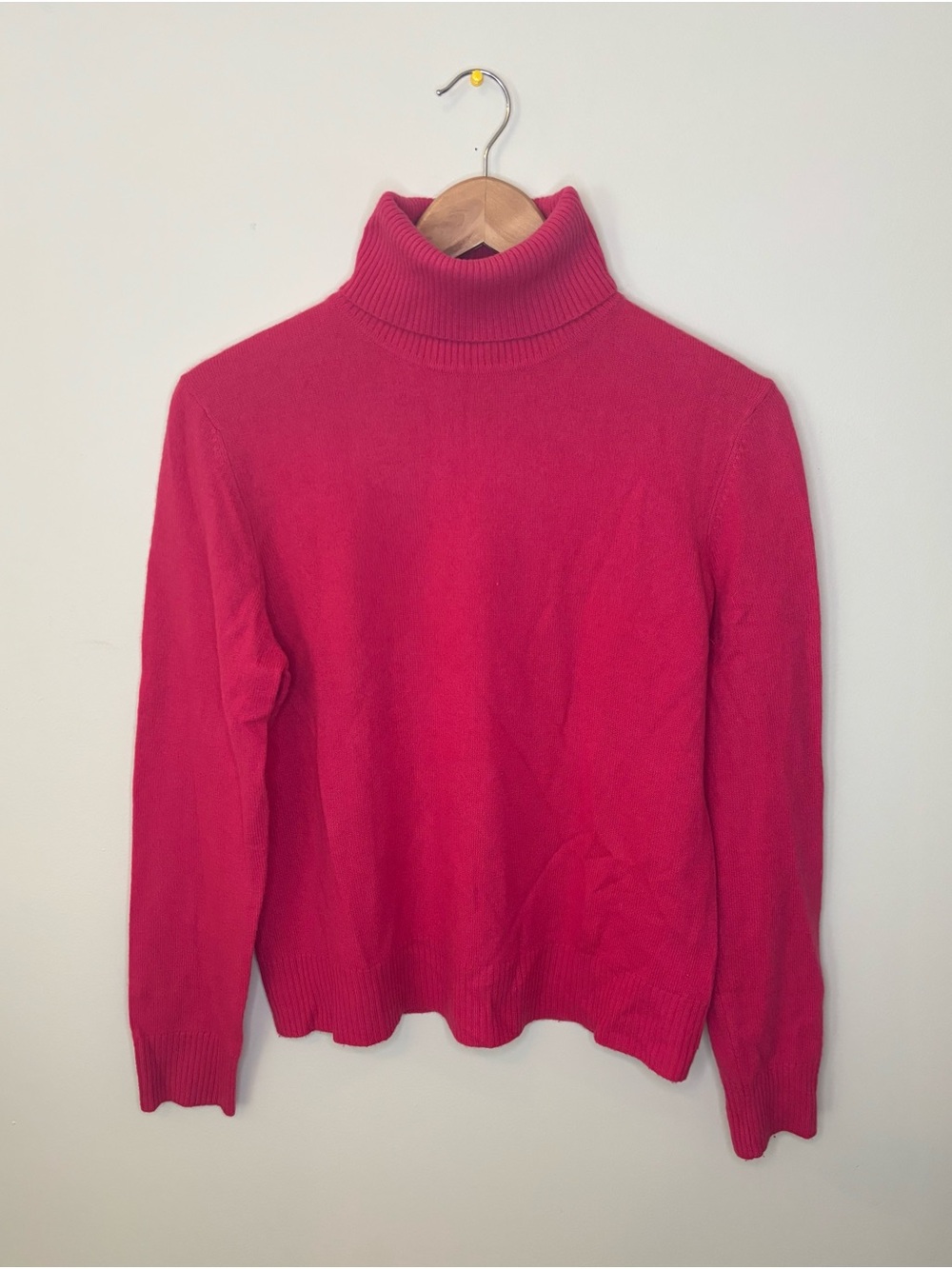 George Bright Pink 100% cashmere Turtleneck Sweater